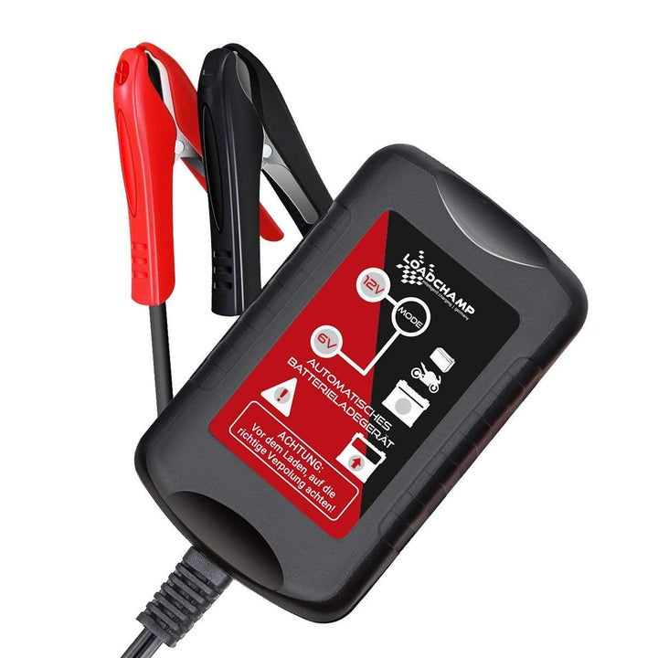 Loadchamp Automatik Batterie Akku Ladegerät 1,5A 6V + 12V Batterieladegerät, 1,5A 6V + 12V