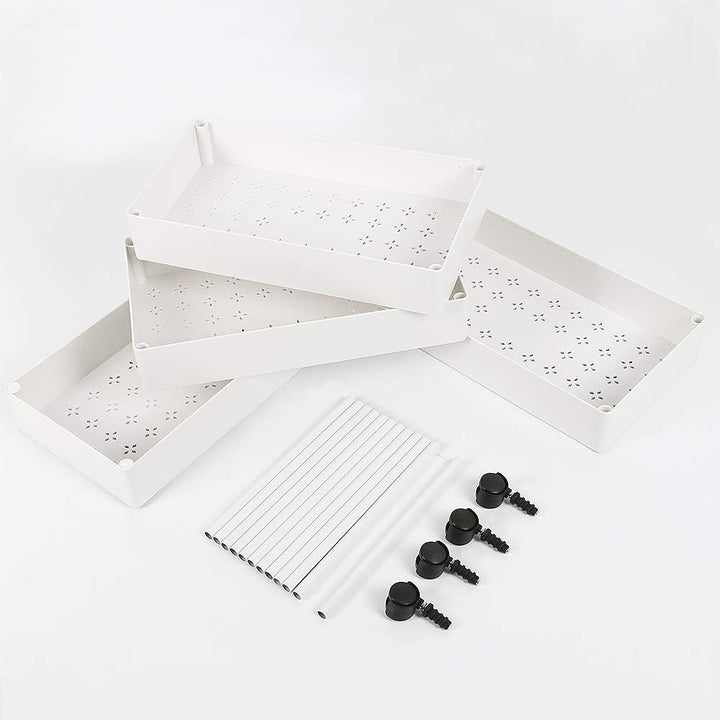 Wefun 4 Schichten Nischenregal Aufbewahrung Badregal Ordnungswagen mit Rollen zum Küche Wohnzimmer S