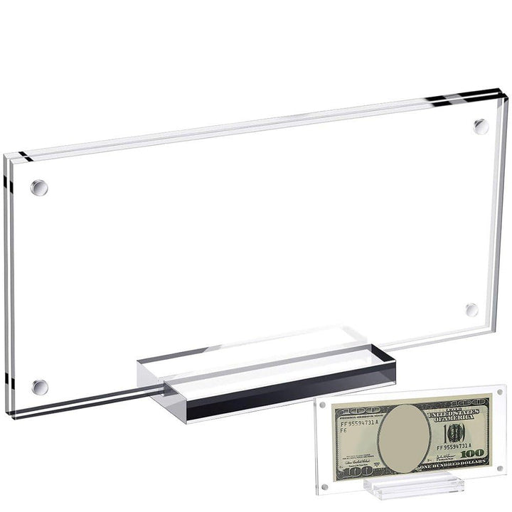 Acryl-Dollar-Schein-Halter, Dollar-Schein-rahmenhalter, Durchsichtige Schilder-vitrine, Währungs-Tic