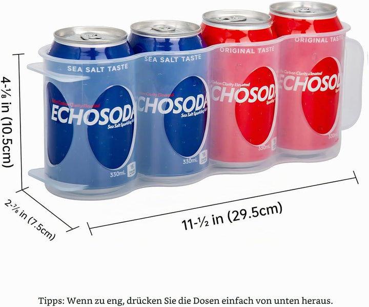 2er Set tragbare Getränkedosen-Halter für Kühlschrank, Dosenhalter, Aufbewahrungsbox für Dosen, durc