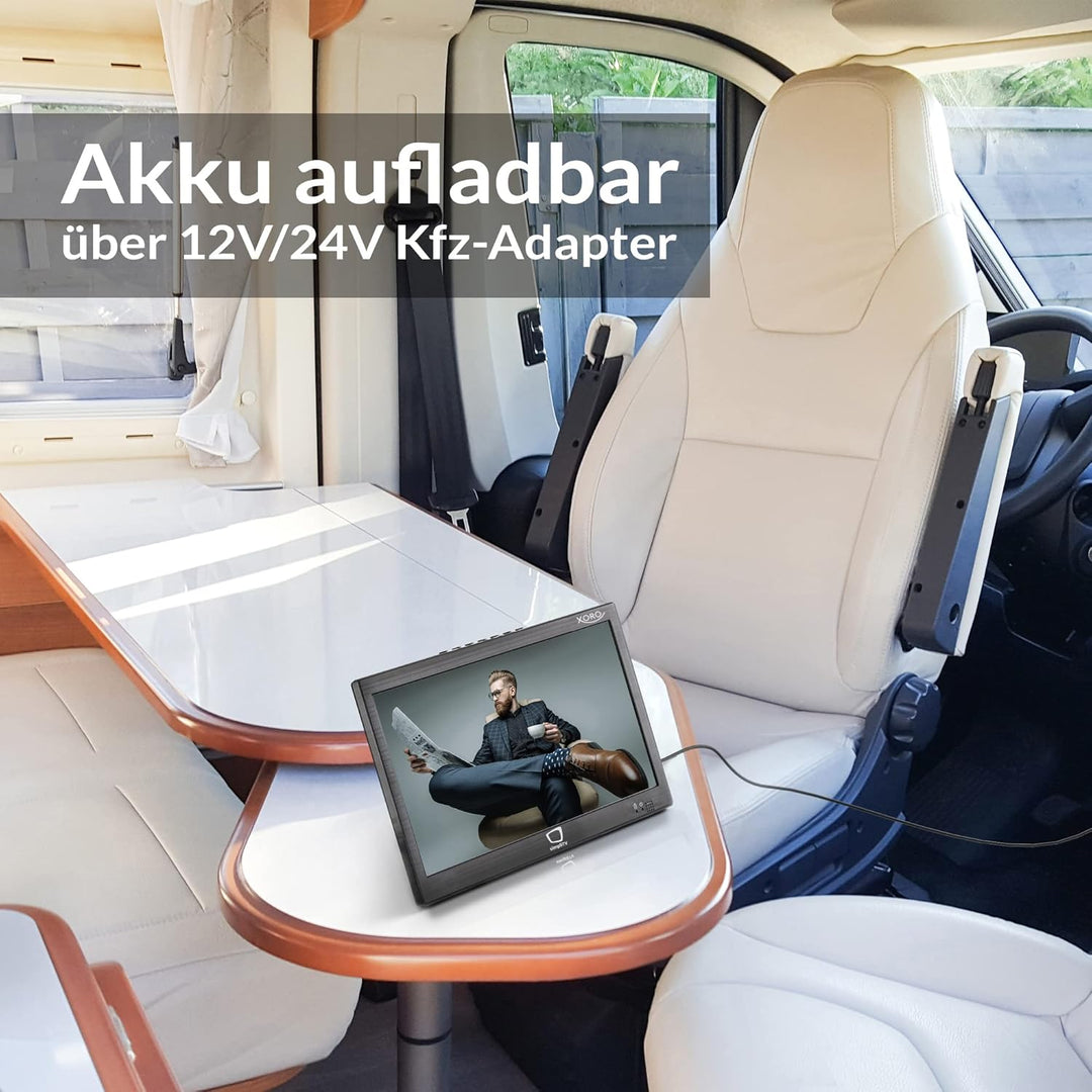 Xoro PTL 1055-10 Zoll Tragbarer simpliTV Fernseher mit DVB‐T2 HD Tuner, USB Mediaplayer, HDMI‐Ausgan