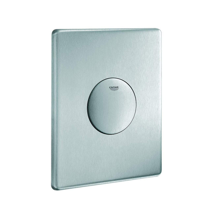 GROHE Skate - Edelstahl-Abdeckplatte (senkrechte Montage, 156 x 197 mm, Druckknopfbetätigung, verdec