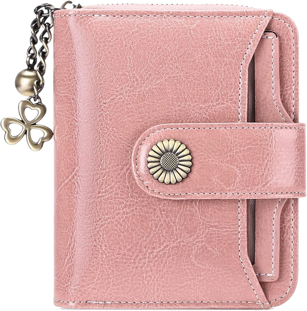 SENDEFN Geldbörse Damen Klein,Geldbeutel Frauen Echtes Leder,mit Münzfach Kleines Zipper Brieftasche