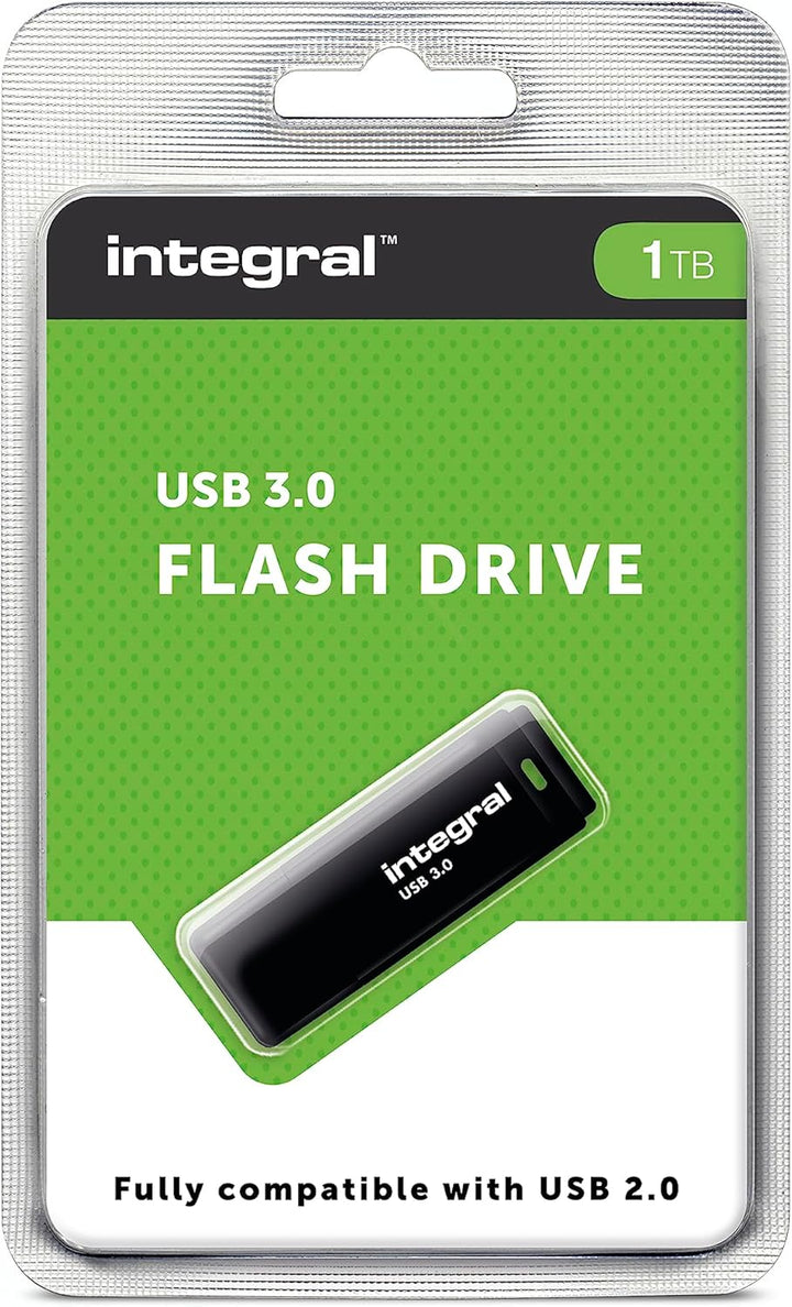 Integral 1TB Schwarzer USB 3.2 Gen 1 Super Speed Schneller Speicher-Flash-Laufwerk USB 3.0 1TB, USB