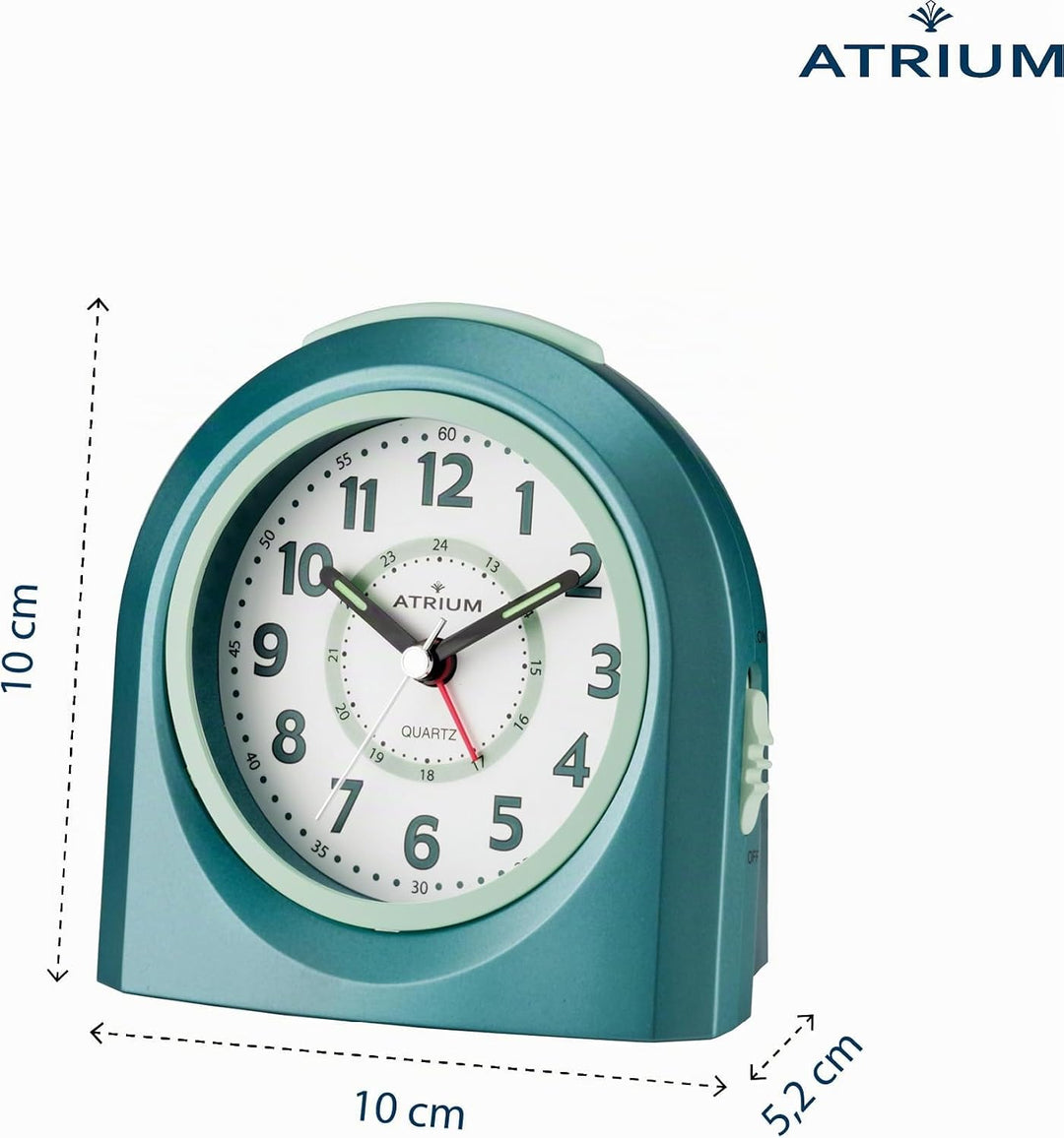 Atrium Kinderwecker Jugendwecker Jungen Mädchen Analog Quarz mit Licht und Snooze Türkis Hellblau A9