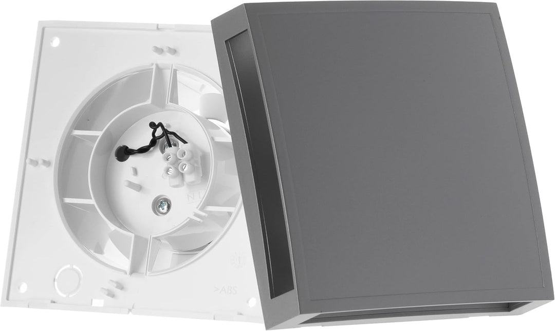 Steinberg14 125mm Badlüfter Fan - Silber Front - Ventilator zur Belüftung in Bad und WC Ø 125mm Silb