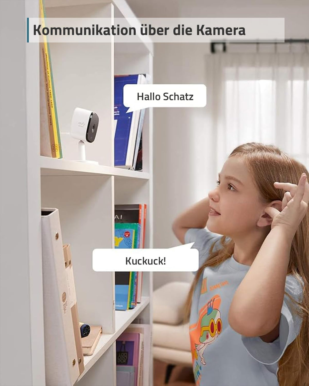 eufy Security Solo IndoorCam C24, 2K Plug-In Überwachungskamera für Innenbereiche, WLAN, Personenerk