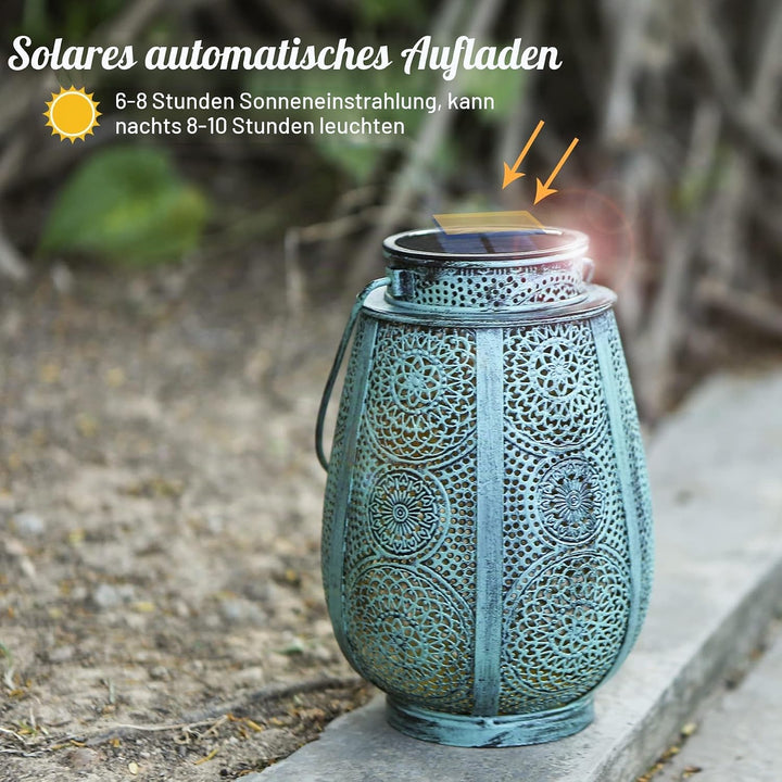 Solarlaterne für Aussen 2 Stück, Bonsery LED Solarlampen für aussen Hängend IP65 Wasserdicht, Vintag