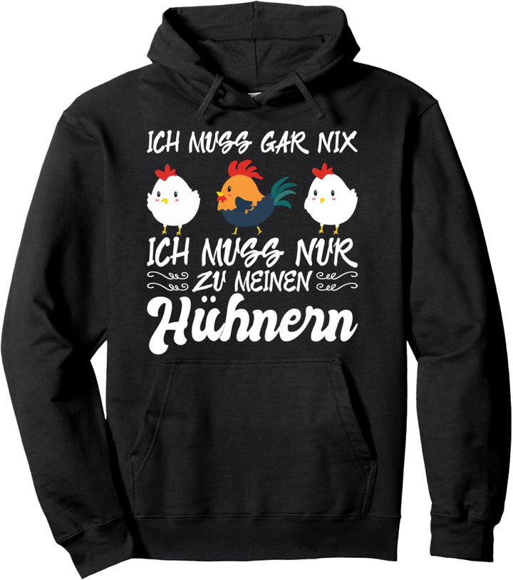 Hühner Huhn Landwirt Pullover Hoodie