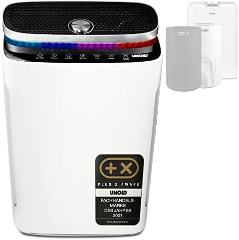 Unold 87610 Luftreiniger+ Luftbefeuchter Omega - Weiss, entfernt Pollen, Staub, Viren, Allergene, Ra