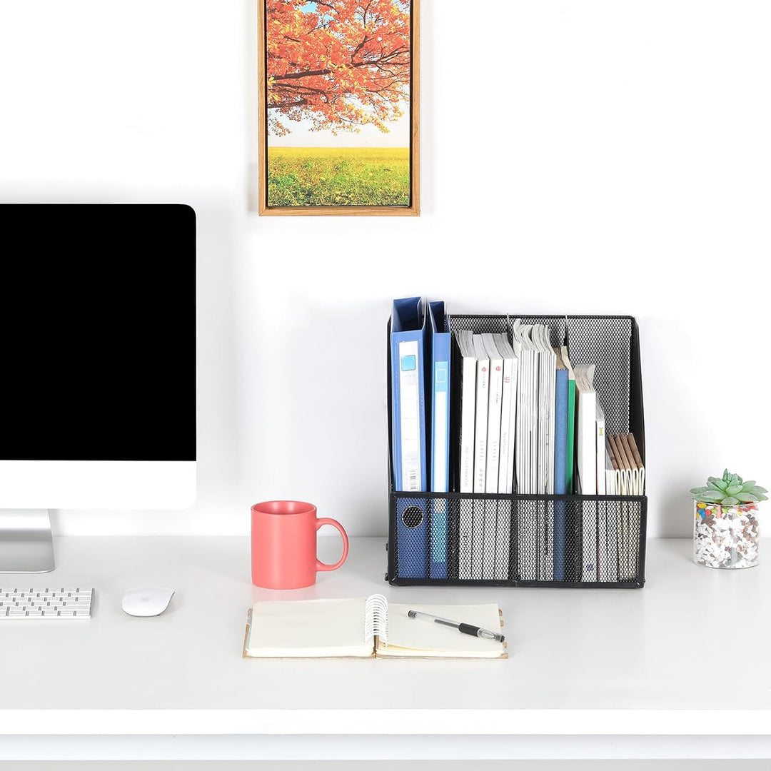 EasyPAG 4 Ablagefächer A4 Metall Büro Schreibtisch Organizer Akten Dokumenten Ablage Zeitschriften H