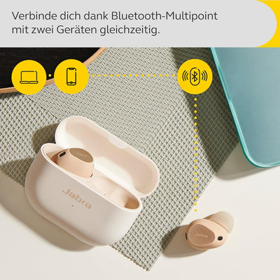 Jabra Elite 10 schnurlose In-Ear-Bluetooth-Kopfhörer Advanced Active Noise Cancellation, 6 eingebaut