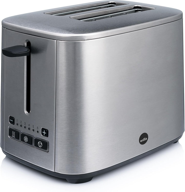 Wilfa CLASSIC Toaster - aus Edelstahl, verstellbare Hitzeeinstellungen mit Auftau-, Wiederaufheiz- u
