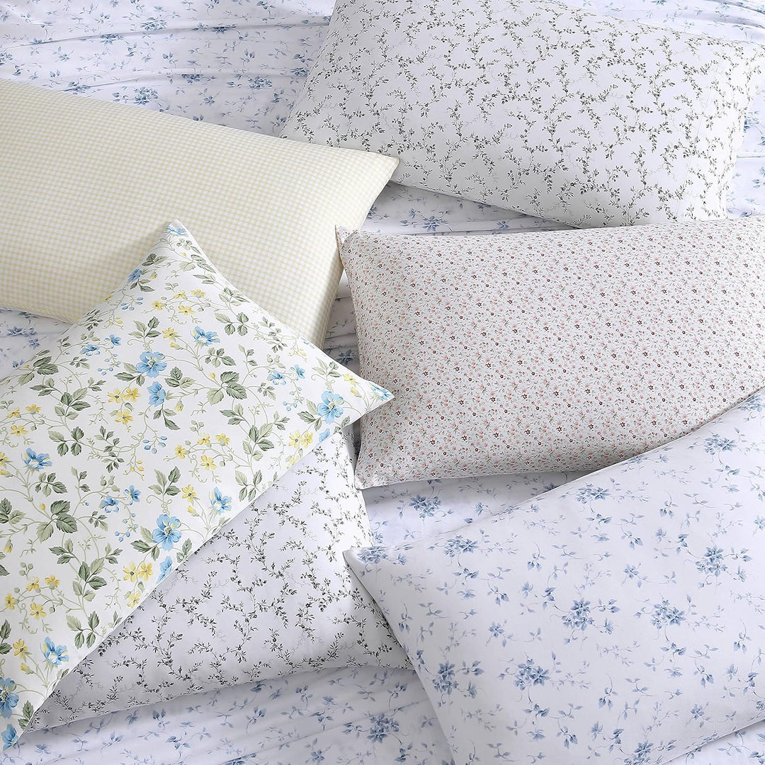 Laura Ashley Home – Queen-Bettlaken, weiches Satin-Baumwoll-Bettwäsche-Set – elegant, glatt und atmu