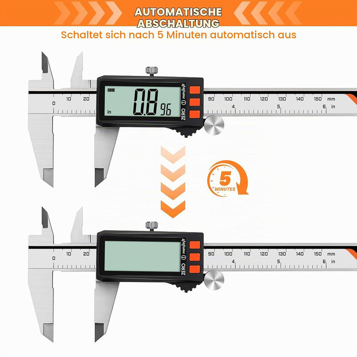 HARDELL Digital Caliper, Rechargeable Digital Caliper with Power Display, Caliper Measuring Tool wit