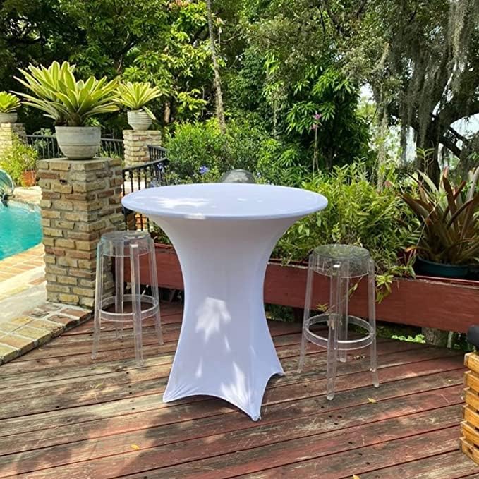 Pesonlook 10er-Set Stretch Stehtisch Husse für Bistrotisch Ø 80-85 cm Elegante,Verstärkung im Fussbe