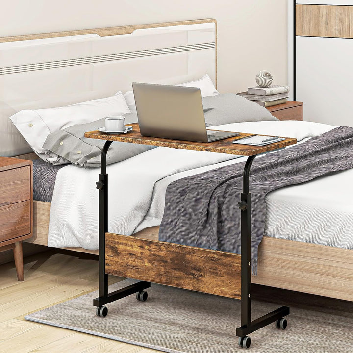 sogesfurniture höhenverstellbar Laptoptisch Laptopständer Computertisch mit Rollen, mobiler Beistell