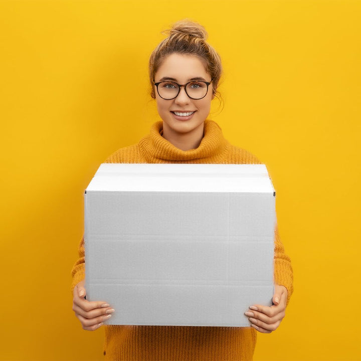 verpacking Faltkartons 250 x 175 x 100 mm KK 24 Weiss [Grösse und Stückzahl wählbar] 1-wellig kleine
