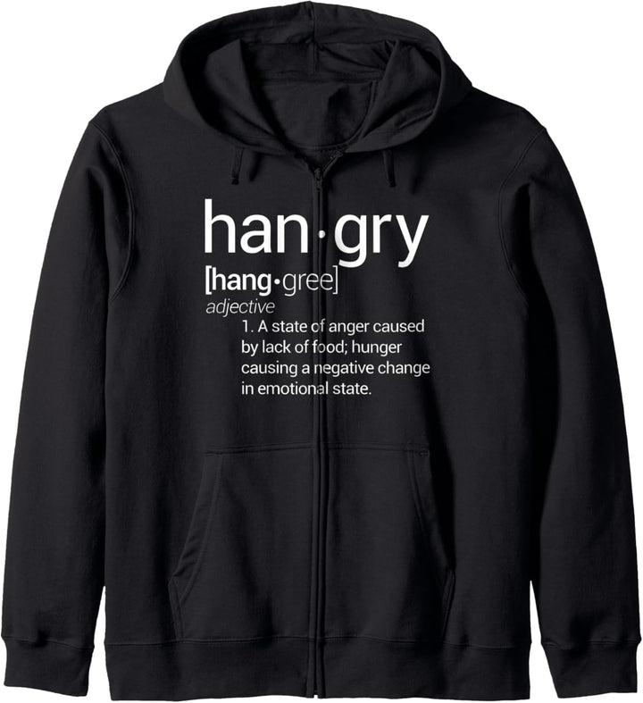 Hangry Food Hungry Angry Funny Kids Men Women Fun Gift Kapuzenjacke