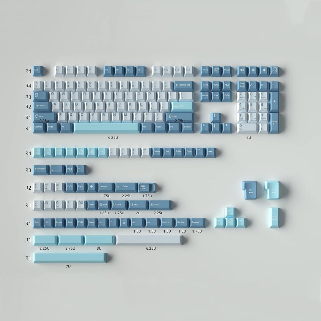 172 Tasten Double Shot Shoko Tastenkappen Cherry Profile Fit for 61/64/87/104/108 Cherry Mx Switches