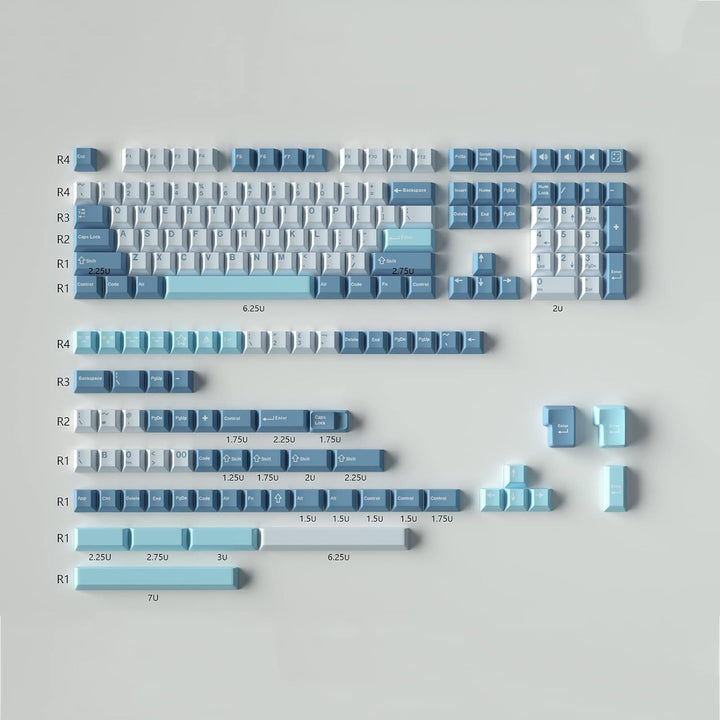 172 Tasten Double Shot Shoko Tastenkappen Cherry Profile Fit for 61/64/87/104/108 Cherry Mx Switches
