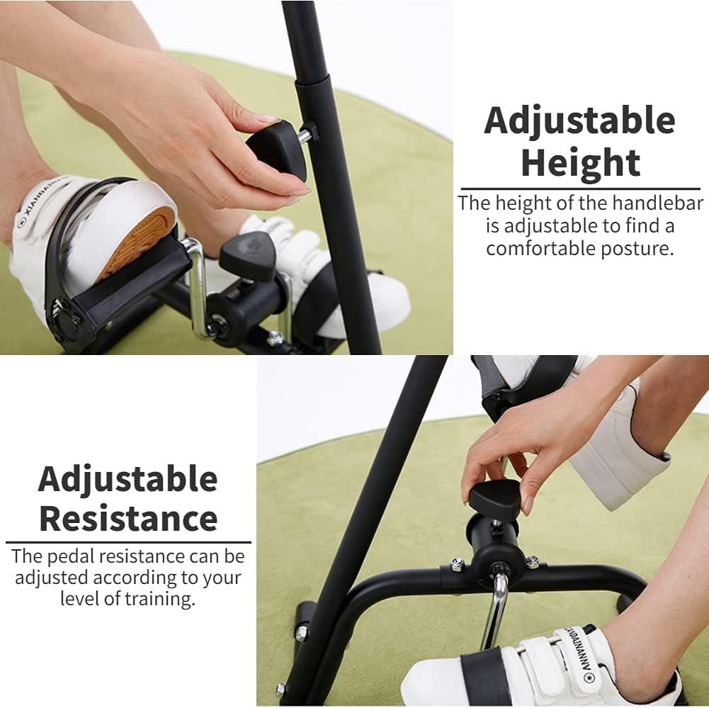 Mini-Heimtrainer, Arm- und Beinübung, Fahrrad Training für ältere Menschen mit Behinderungen, Schwar