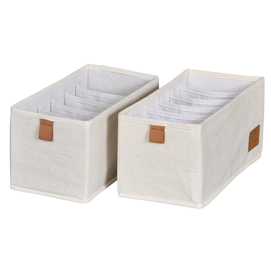 LOVE IT STORE IT Premium Schrank Organizer 2-teilig - Schubladen Ordnungssystem aus Stoff - Verstärk