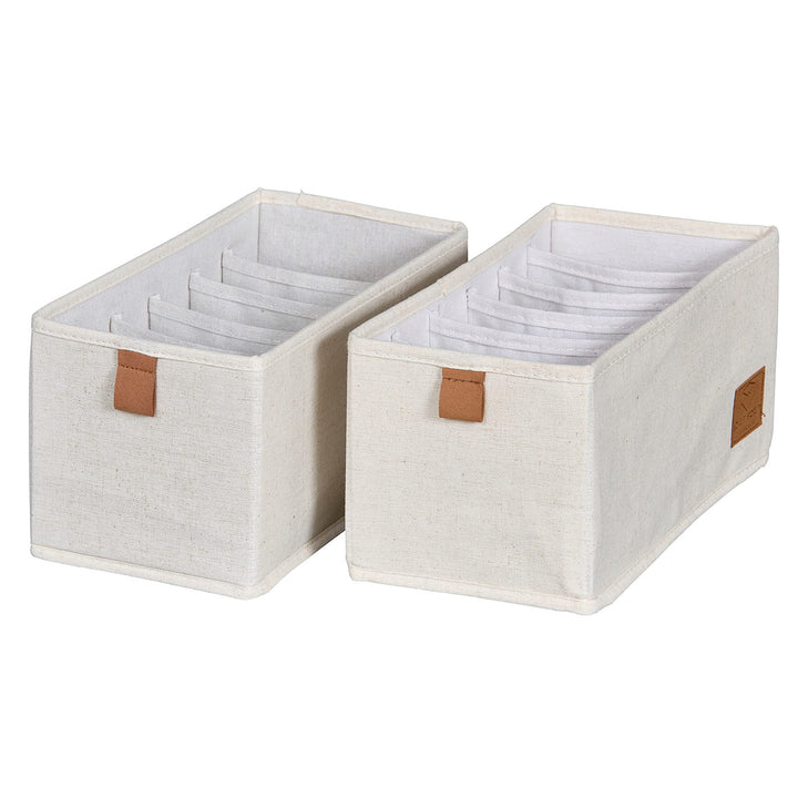 LOVE IT STORE IT Premium Schrank Organizer 2-teilig - Schubladen Ordnungssystem aus Stoff - Verstärk
