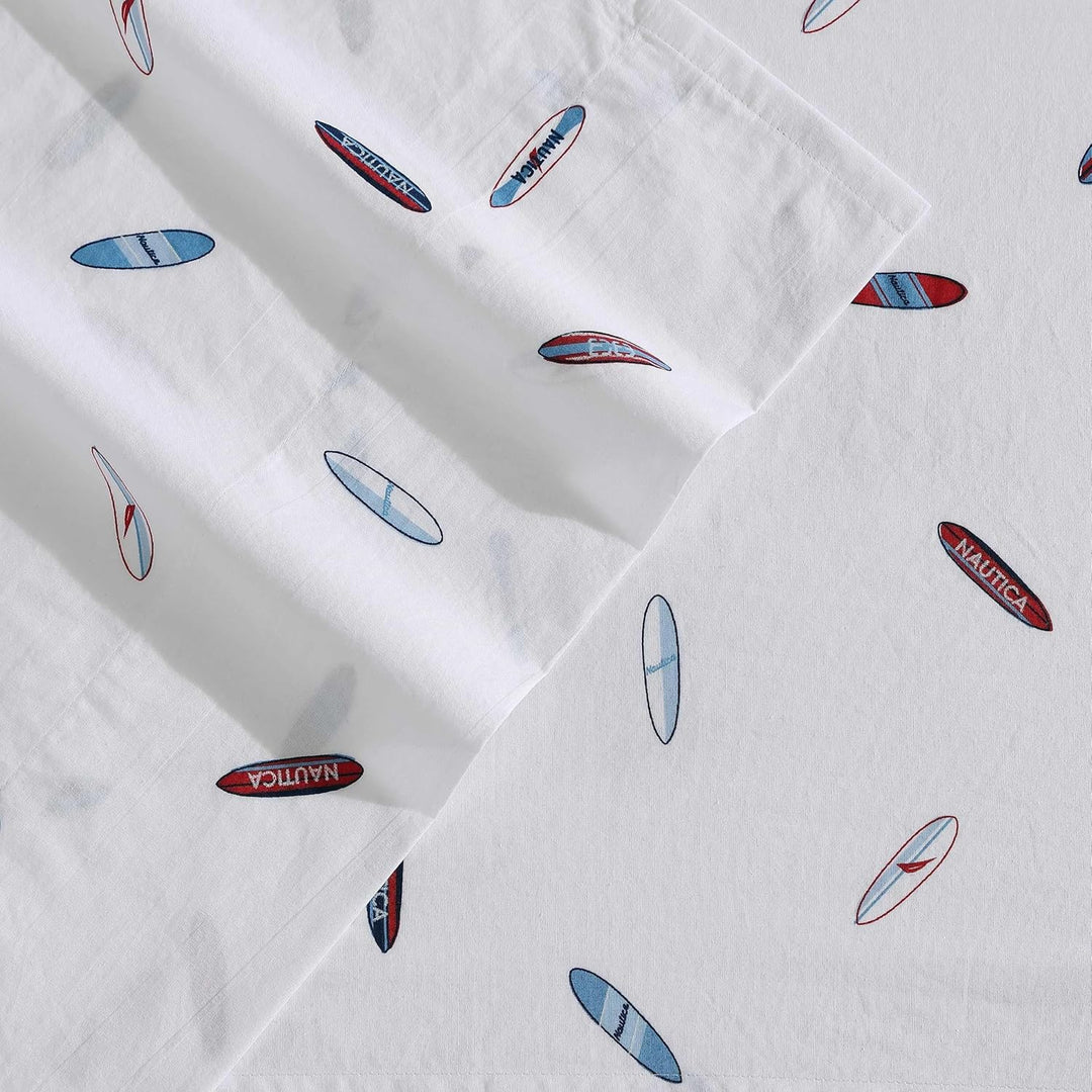 Nautica Bettwäsche-Set aus Baumwollperkal, knackig und kühl, leicht und atmungsaktiv (hohe Surf-Qual