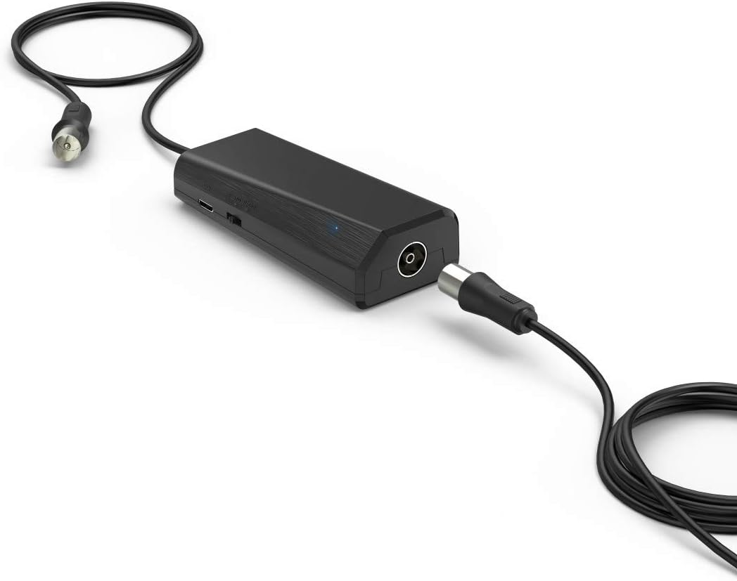 Thomson Zimmerantenne DVBT-2 mit einstellbarem Verstärker für Fernseher (digitale Innenantenne, leis