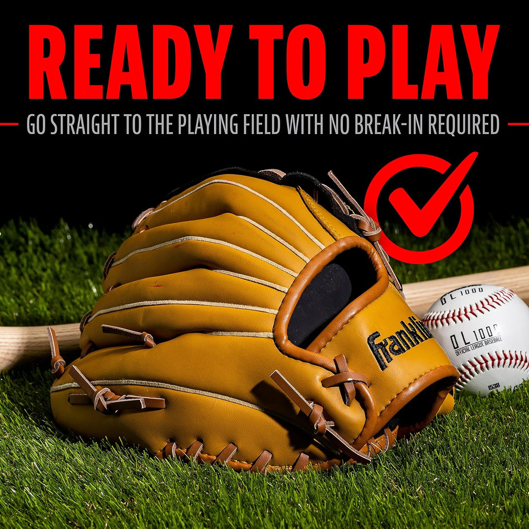 Franklin Sports Field Master Series Baseball Handschuhe Werfer, für Rechtshänder 10.5", Werfer, für