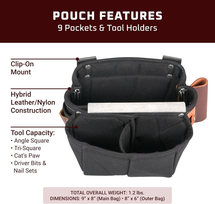 Occidental Leather 8564 Wechselrahmen Carpenter Verschluss Tasche ™