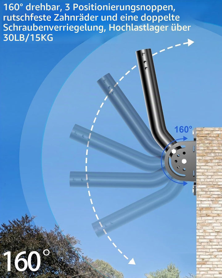 Verstärkter Antennenstab – J-Tube-Stab aus Vollmastell (3,5 cm x 30 cm), ideal für Installation an W