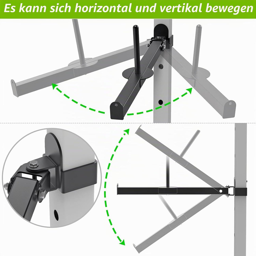 SELEWARE Gürtel Kniebeugenhebelarm Befestigung für 5,1 x 5,1 cm und 7,6 x 7,6 cm Power Cage, Squat R