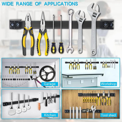 5 Stück Werkzeug Magnetleiste Set 30cm, Stark Magnetschiene Magnetische Werkzeughalter Wand, Magnet