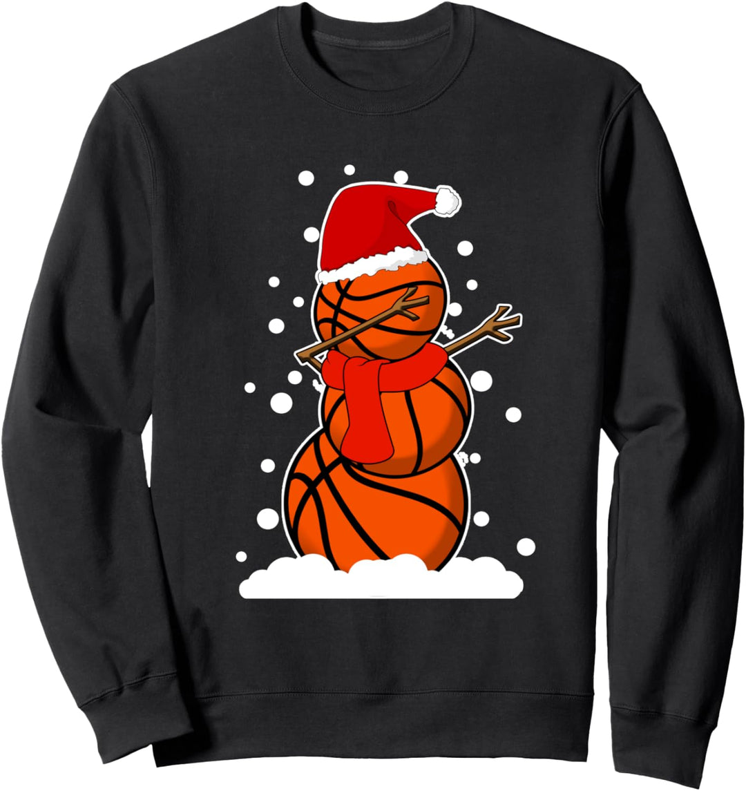 Dabbing Basketball Spieler T-Shirt Sport Schneemann Nikolaus Sweatshirt