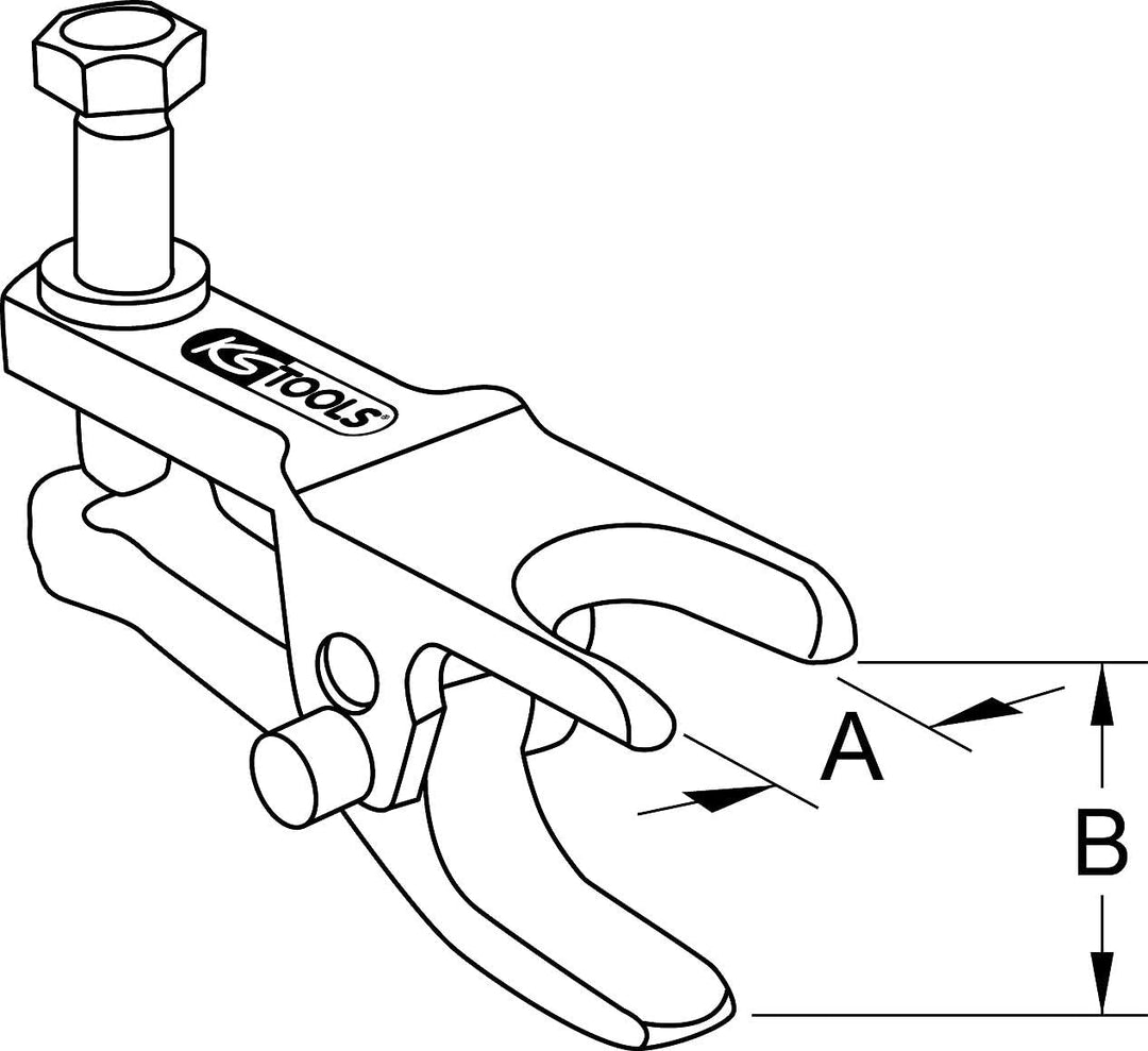 KS Tools 670.0121 Universal-Kugelgelenk-Ausdrücker, 50mm