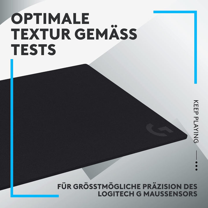 Logitech G G740 Grosses 5 mm dickes Gaming-Mauspad, optimiert für Gaming-Sensoren, mässige Oberfläch