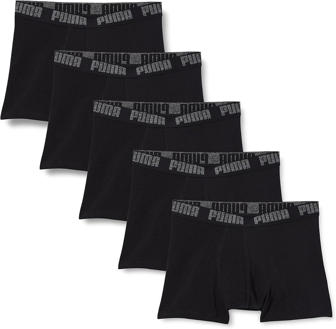 PUMA Men's Boxer Slip (Pack of 5) S Schwarz, S Schwarz