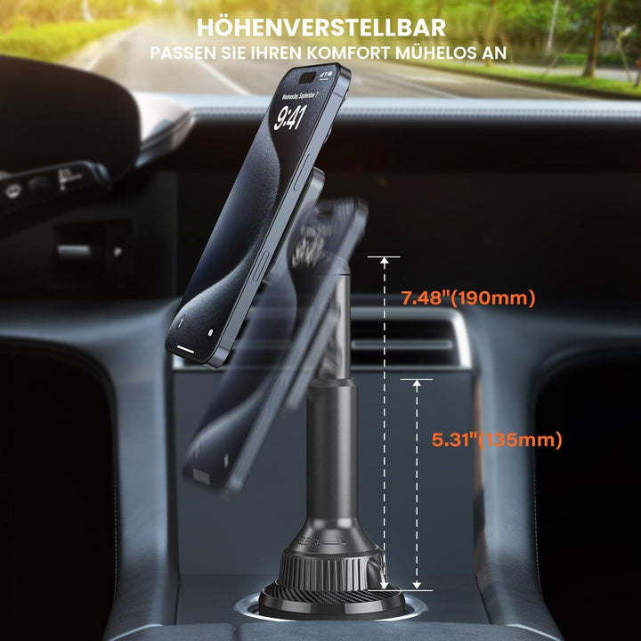 APPS2Car Magnetische Getränkehalter-Handyhalterung für Auto und LKW, [20 x N55 Magnete], mit Schnell