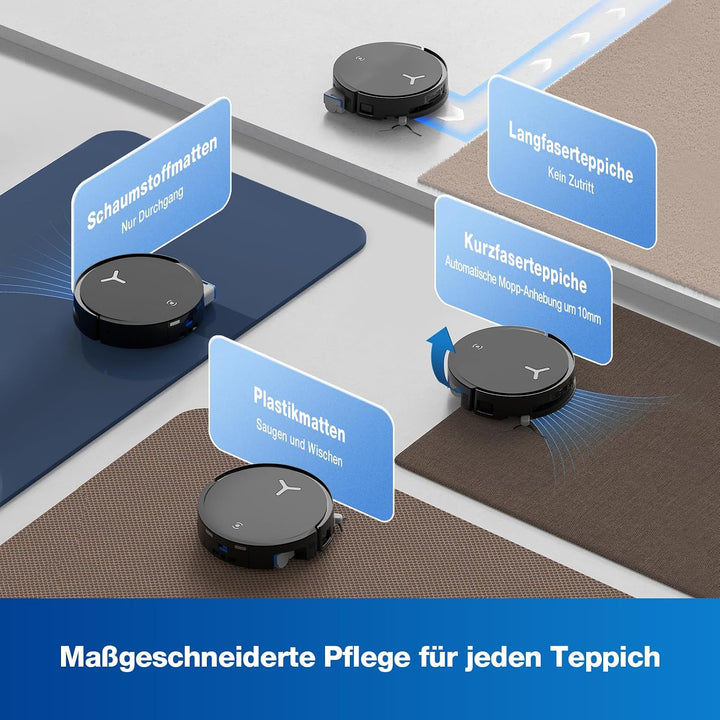 ECOVACS DEEBOT X8 Omni Saugroboter mit Wischfunktion, 18.000 Pa, OZMO Roller Wischwalze mit kontinui