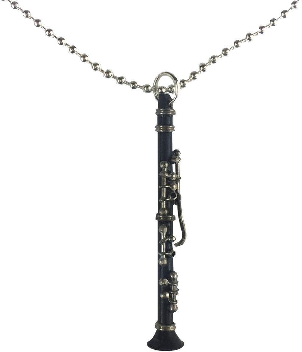 Miniblings Klarinette Musik Halskette - Handmade Modeschmuck I Kette mit Anhänger Länge: 80cm - Klar