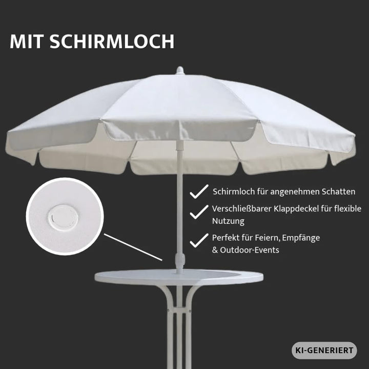 Eigentlich Stehtisch klappbar, Eventtisch Durchmesser 60/80 cm, optionale Husse, Partytisch Höhe 107