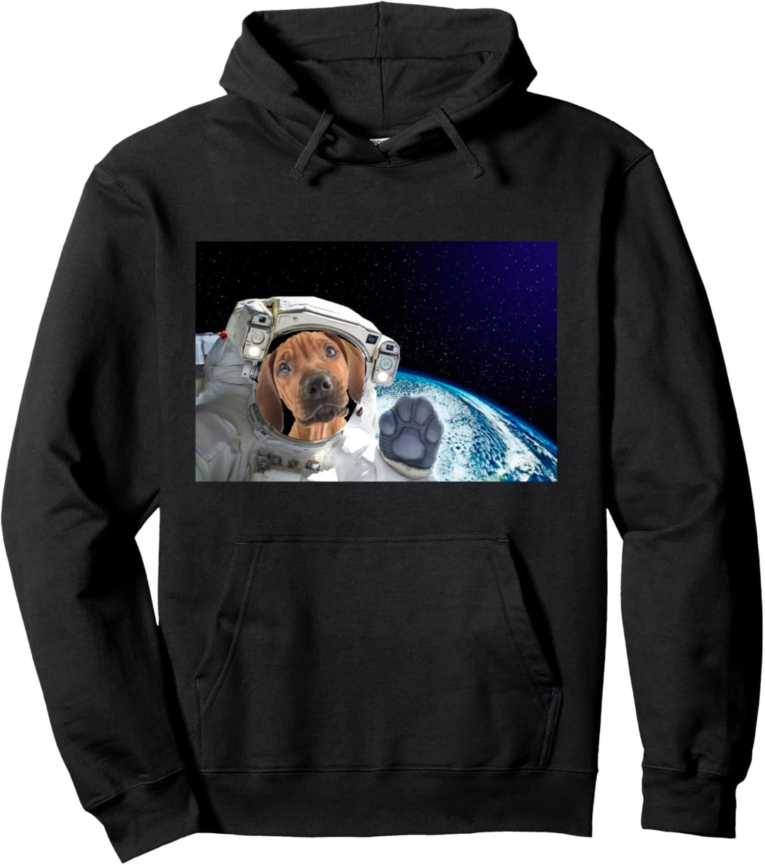 Dog in Space Rhodesian Ridgeback Pullover Hoodie