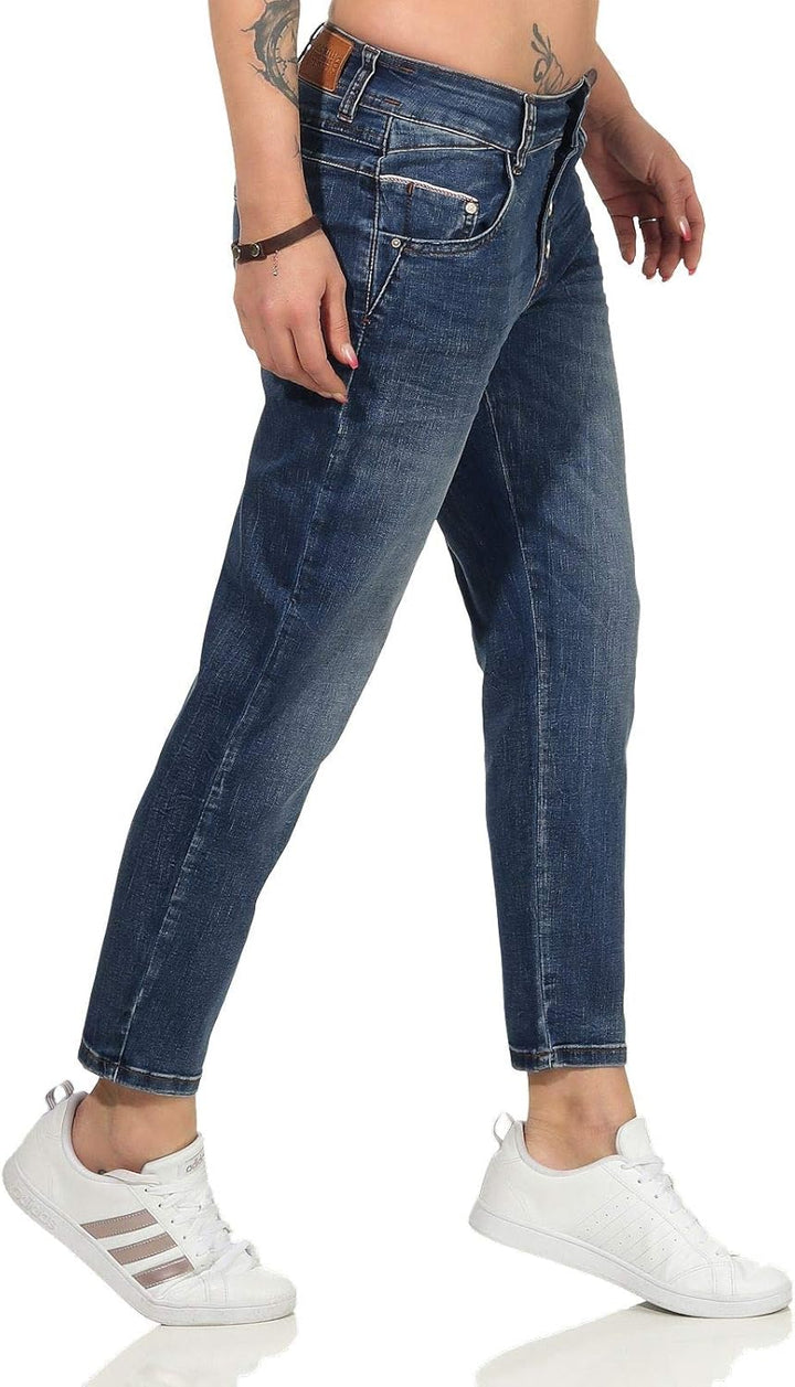 Timezone Damen Regular Jillytz Cropped Jeans, Blau (Skylight Blue Wash 3336)