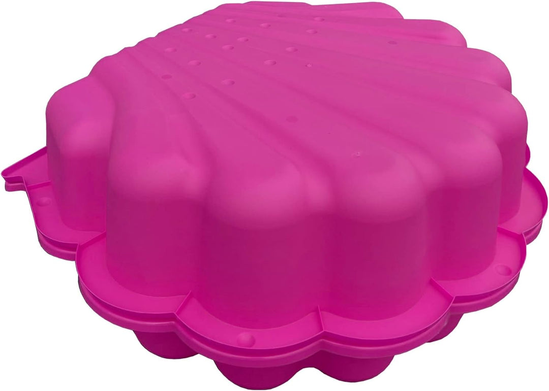 TikTakToo Sand & und Wassermuschel I Sandkasten mit Abdeckung (2-teilig) I (pink)