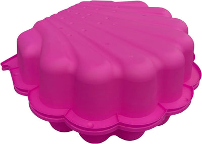 TikTakToo Sand & und Wassermuschel I Sandkasten mit Abdeckung (2-teilig) I (pink)