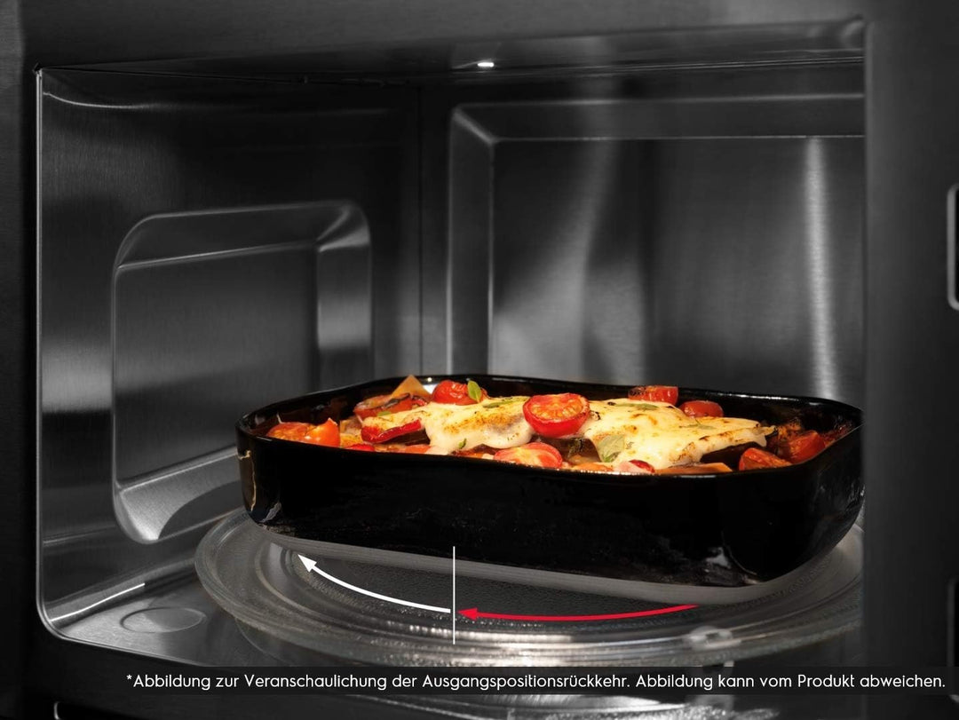 AEG MBE2657DEM 60cm Einbau-Mikrowelle / Touch-Bedienung / Grillfunktion / Display mit Uhr, Edelstahl