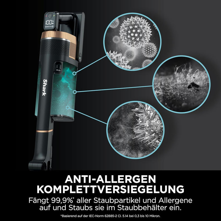 Shark Stratos Akku-Staubsauger Kabellos, PowerFins Plus, 60 Min. Laufzeit, Anti Hair Wrap und CleanS