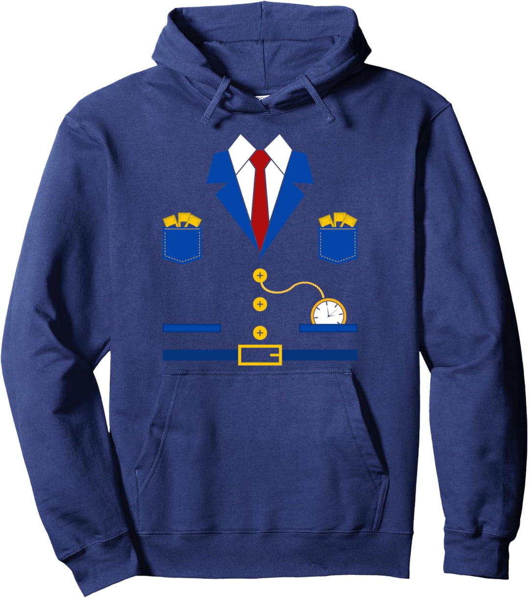 Schaffner Lokführer Kostüm Karneval Pullover Hoodie